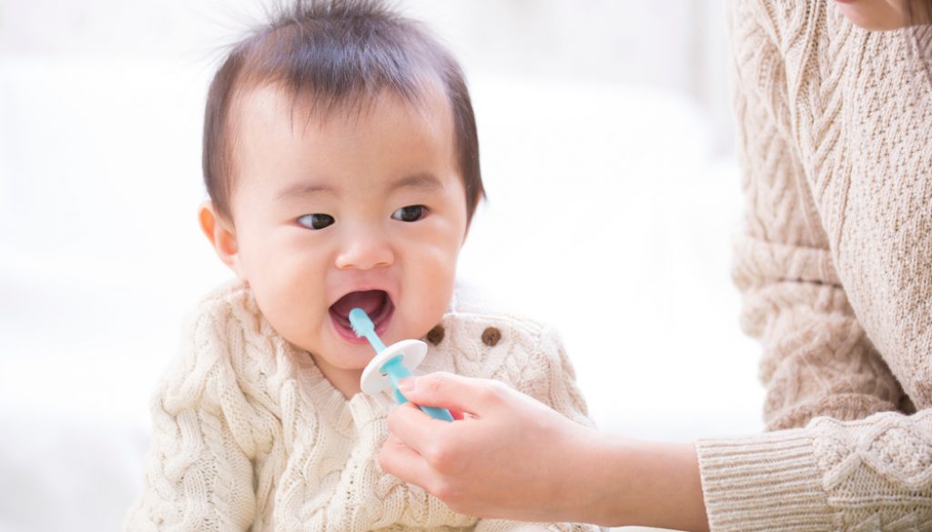 Even before your baby has teeth, you can start practicing good oral hygiene.